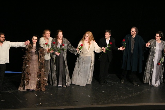 Karlsruhe: Baden State Theater -- Die Walküre, with Ching's friend as Sieglinde (center)