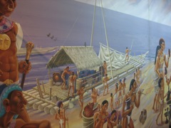 Balsa raft painting -- Manta museum