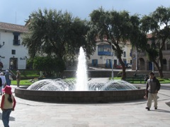 Plaza fountain